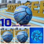 Blue Glow in The Dark Basketball with Pump