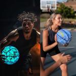 Blue Glow in The Dark Basketball with Pump