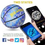 Blue Glow in The Dark Basketball with Pump