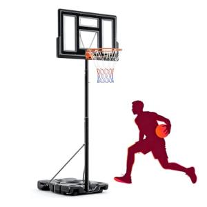 Adjustable Portable Basketball Hoop with 44" Backboard