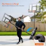 Adjustable Portable Basketball Hoop with 44" Backboard