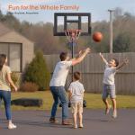 Adjustable Portable Basketball Hoop with 44" Backboard