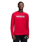 Houston Rockets Men's Long Sleeve Graphic Tee, Red
