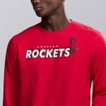 Houston Rockets Men's Long Sleeve Graphic Tee, Red