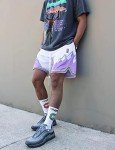 Men's Retro Graphic Basketball Shorts with Pockets