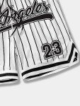Men's Summer Graphic Basketball Shorts - White Large