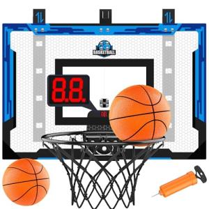 Adjustable 24" Indoor Basketball Hoop with Scoreboard