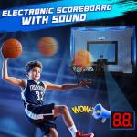 Adjustable 24" Indoor Basketball Hoop with Scoreboard