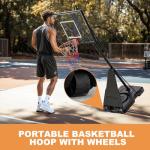 Portable Adjustable Basketball Hoop with Wheels 5-10FT