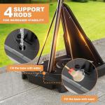 Portable Adjustable Basketball Hoop with Wheels 5-10FT