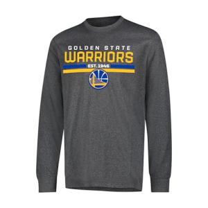 NBA Men's Long Sleeve Pullover T-Shirt - Heather Charcoal