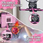 Pink Mini Indoor Basketball Hoop with Scoreboard