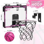 Pink Mini Indoor Basketball Hoop with Scoreboard