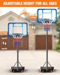 7FT Adjustable Portable Basketball Hoop with LED