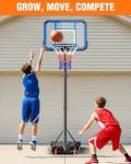 7FT Adjustable Portable Basketball Hoop with LED