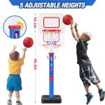HYES Adjustable Toddler Basketball Hoop for Kids