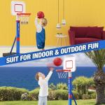 HYES Adjustable Toddler Basketball Hoop for Kids