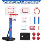 HYES Adjustable Toddler Basketball Hoop for Kids