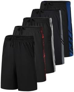 Men’s Mesh Basketball Shorts - 5 Pack, XL