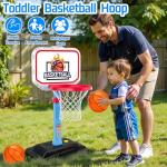Adjustable Toddler Basketball Hoop with Balls