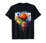 Colorful Tie Dye Basketball Slam Dunk T-Shirt
