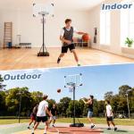 DUMOS Adjustable Portable Basketball Hoop for Kids