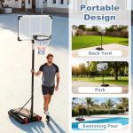 DUMOS Adjustable Portable Basketball Hoop for Kids