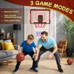 Molutsody Kids Indoor Basketball Hoop with LED Scoreboard