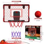 Molutsody Kids Indoor Basketball Hoop with LED Scoreboard