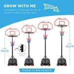 Kids Adjustable Basketball Hoop - Portable & Weatherproof