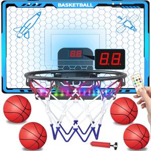 Mini Basketball Hoop with LED Scoreboard for Kids
