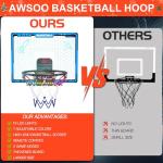 Mini Basketball Hoop with LED Scoreboard for Kids