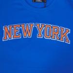 NY Knicks Classic Chenille Cotton Tee - Royal Blue