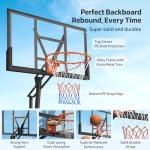 Adjustable 10ft Portable Basketball Hoop with Wheels