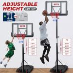Adjustable Portable Basketball Hoop for All Ages