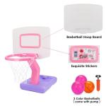 Adjustable Toddler Pink Basketball Hoop Set