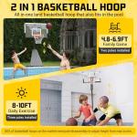 Adjustable Basketball Hoop with 44-Inch Backboard