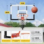 Adjustable Basketball Hoop with 44-Inch Backboard