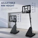 Adjustable 4.4-10ft Portable Basketball Hoop