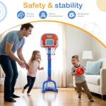 Toddler Basketball Hoop with Soccer Goal & Balls