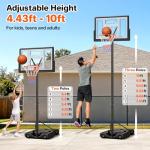 Yohood 10ft Adjustable Portable Basketball Hoop