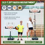 WIN.MAX Adjustable Kids Basketball Hoop 29" Backboard