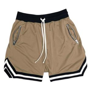 Men's Mesh Basketball Shorts with Zipper Pocket