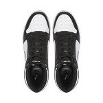 PUMA Men's Black-White Rebound Layup Mid Sneakers