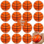 16 Mini Basketball Stress Balls - Fun Party Favors