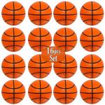 16 Mini Basketball Stress Balls - Fun Party Favors