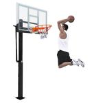 Adjustable 55" Basketball Hoop with Glass Backboard