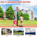 Adjustable 55" Basketball Hoop with Glass Backboard