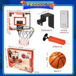 Over-The-Door LED Basketball Hoop for Kids