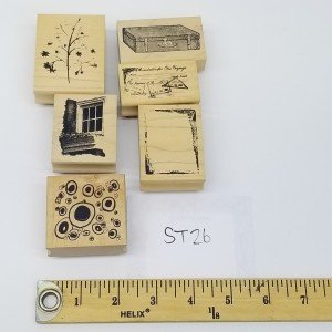 Vintage Wood Block Rubber Stamp Set - Limited Edition